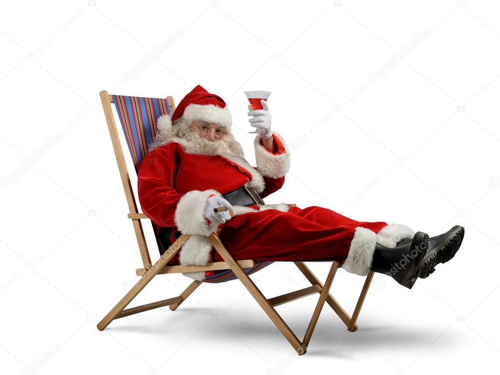 Santa Claus relaxing