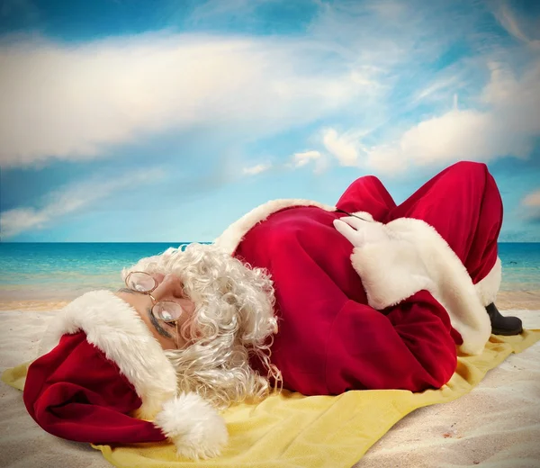 Santa Claus relaksujący — Zdjęcie stockowe