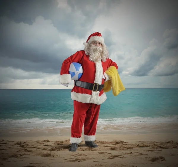Papai Noel relaxante — Fotografia de Stock