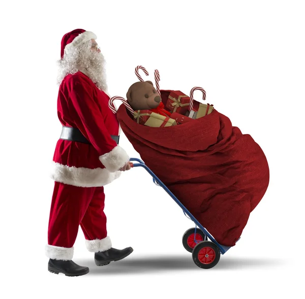 Santaclaus with Christmas gifts — Stock Photo, Image