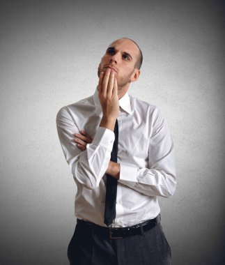 Sorunlu işadamı düşünüyor