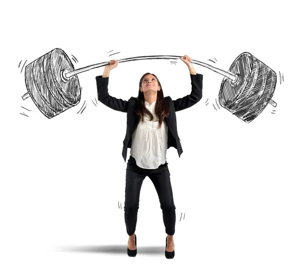Strength of a businesswoman — Stock Photo, Image