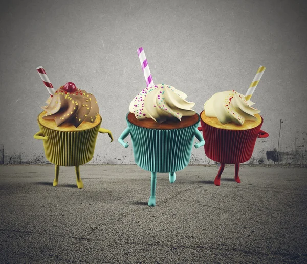 Grande cupcake delizioso — Foto Stock