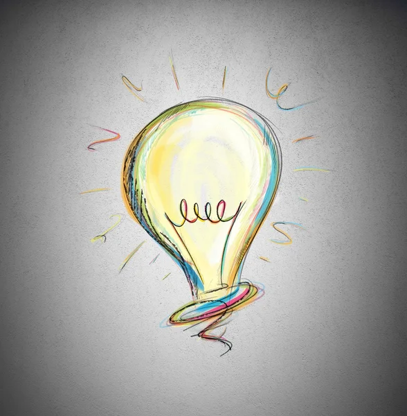 Light bulb drawing — Stock Photo, Image