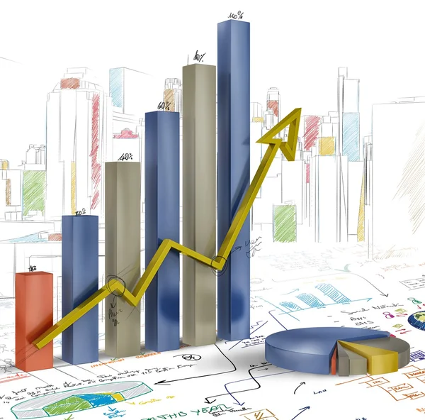 Proje istatistik ve grafikler — Stok fotoğraf