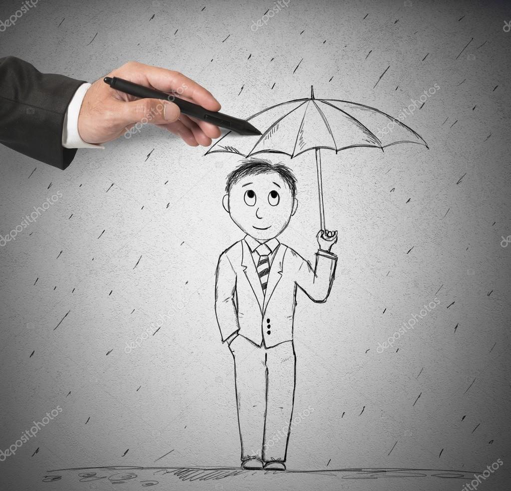 Drawing Of Man With Umbrella Stock Photo Image By C Alphaspirit Drawing Of Man With Umbrella Stock Photo Image By C Alphaspirit