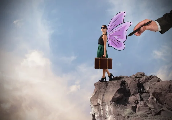 Free traveler like a butterfly — Stock Photo, Image