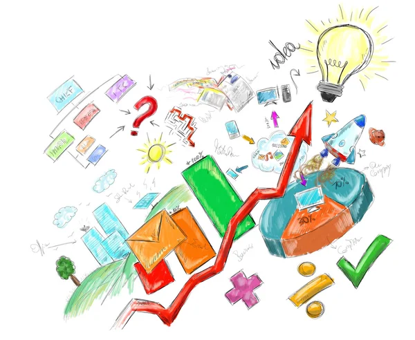 Gráficos y diagramas para el éxito —  Fotos de Stock