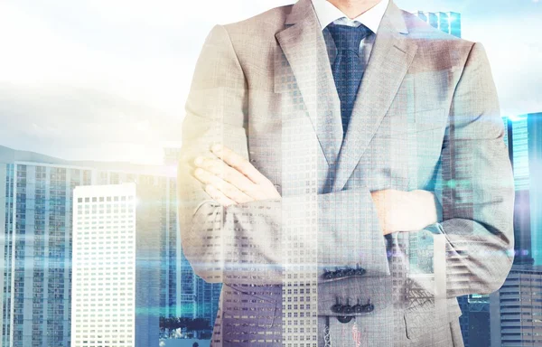 Businessman with arms crossed — Stock Photo, Image