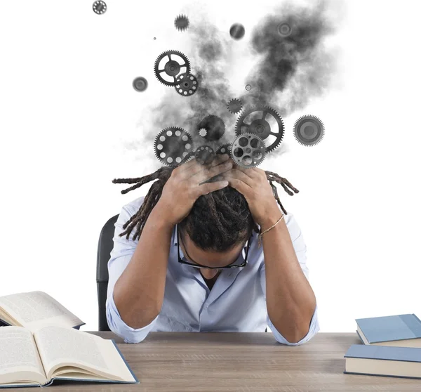 Man tired from study — Stock Photo, Image