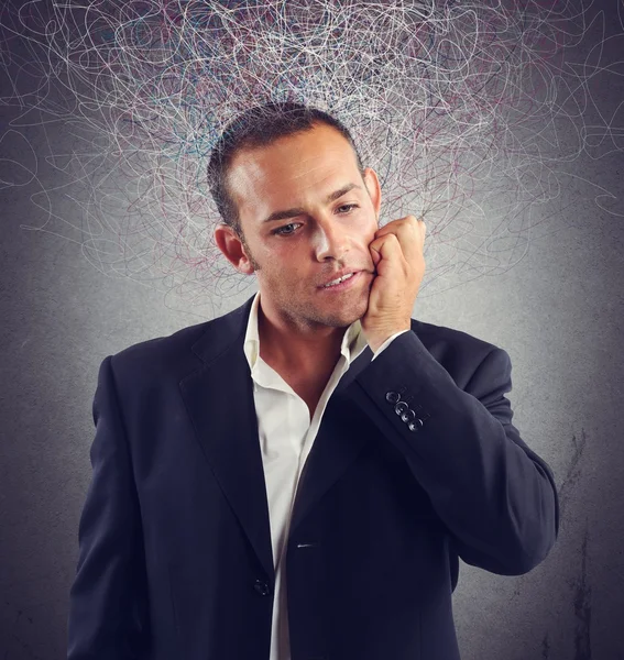 Businessman stressed and confused — Stock Photo, Image