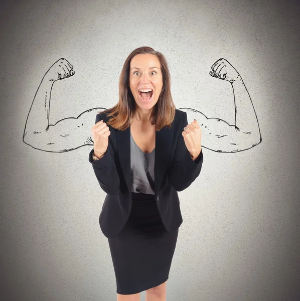 Mujer de negocios con fuerza interior —  Fotos de Stock