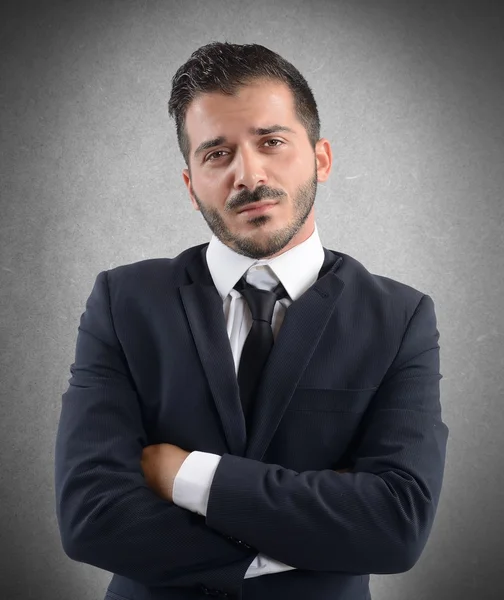 Businessman demoralized by the problems — Stock Photo, Image