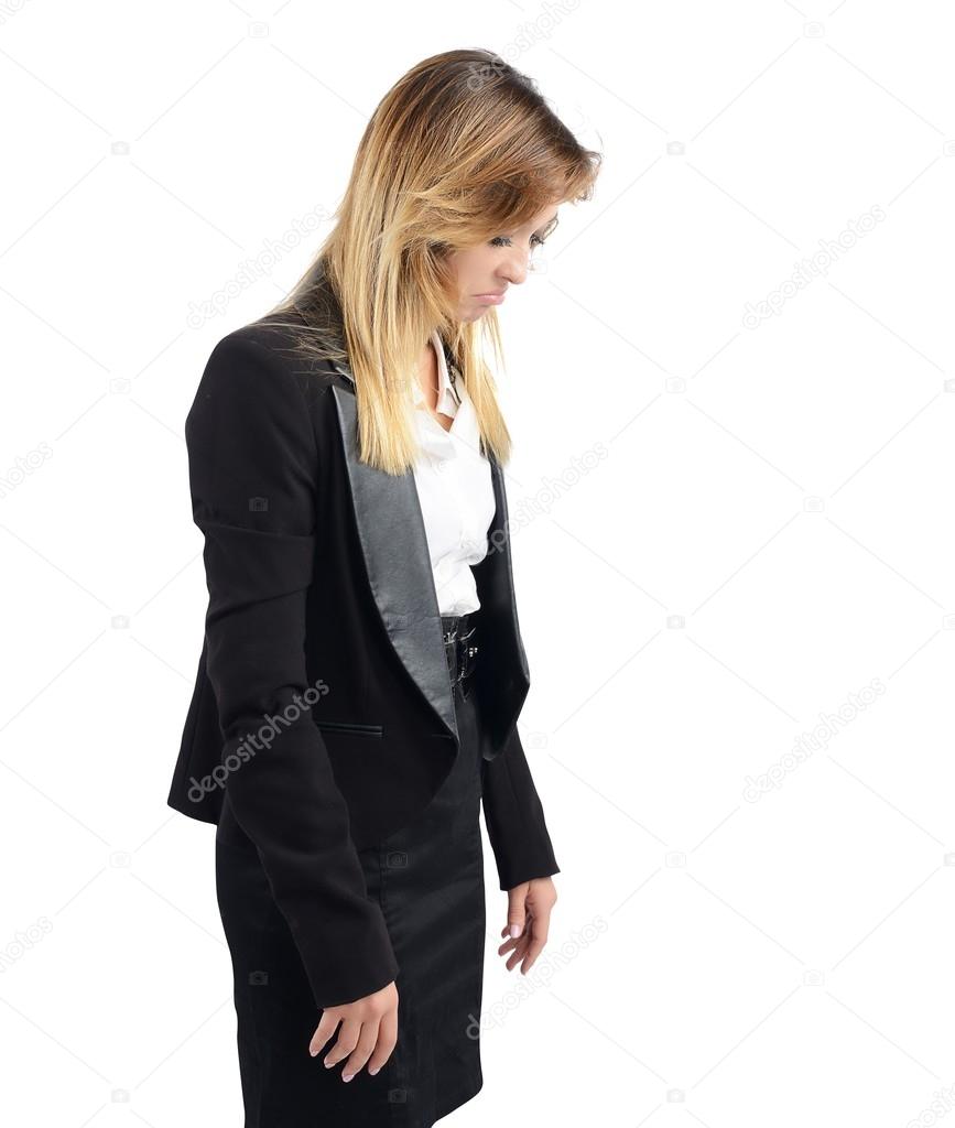 Businesswoman sad and stressed