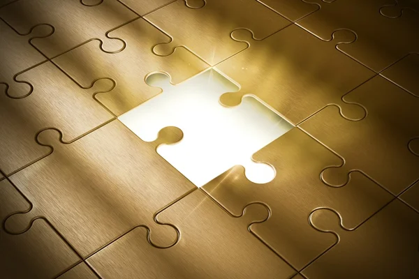 Missing piece of the puzzle — Stock Photo, Image