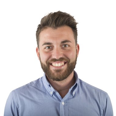 Sakallı genç adam.