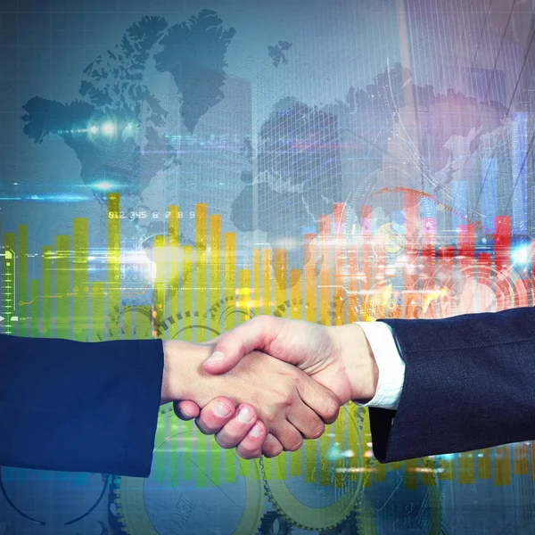 Handshake symbol för business avtal — Stockfoto