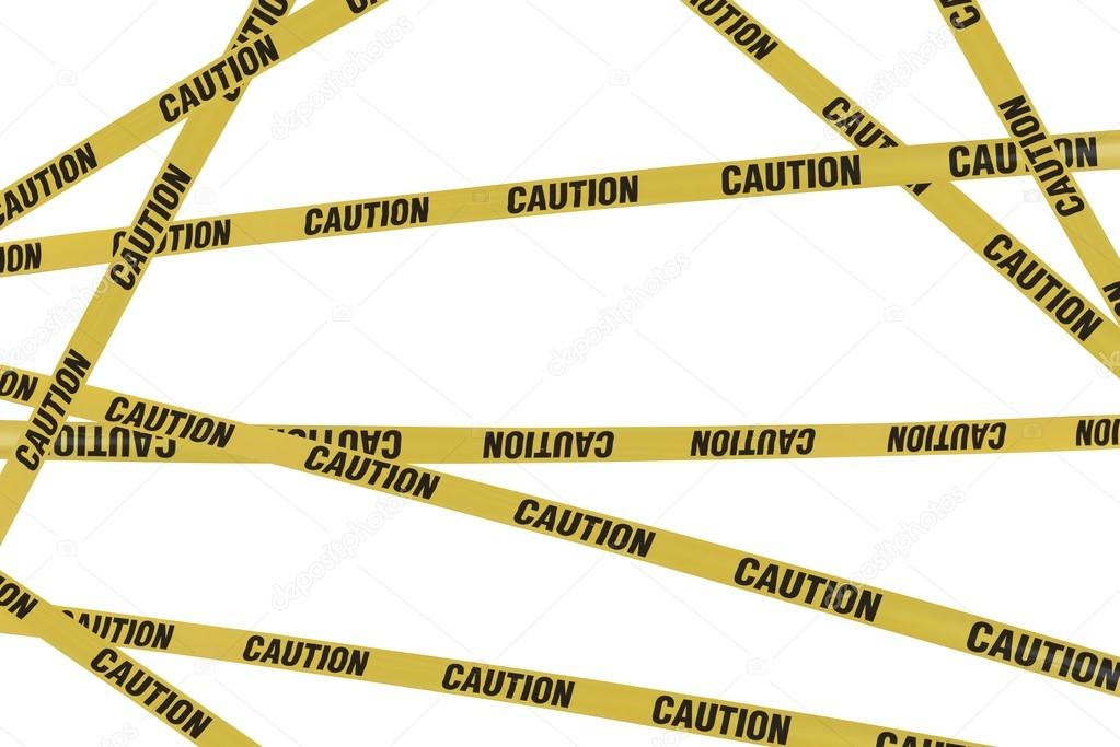 Yellow strips of caution