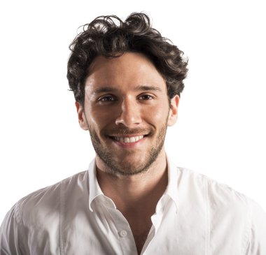 Gülümseyen ve mutlu bir işadamı