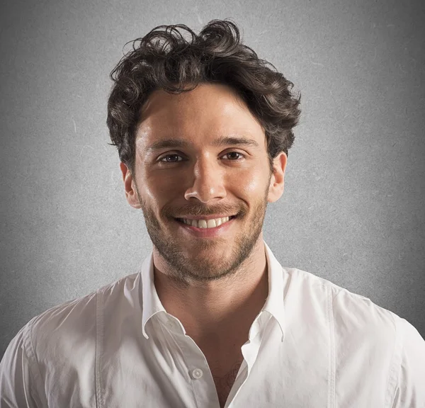 Sonriente y feliz hombre de negocios — Foto de Stock