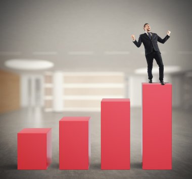 işadamı istatistik çubuk üst