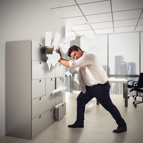 Businessman stressed out from work — Stock Photo, Image