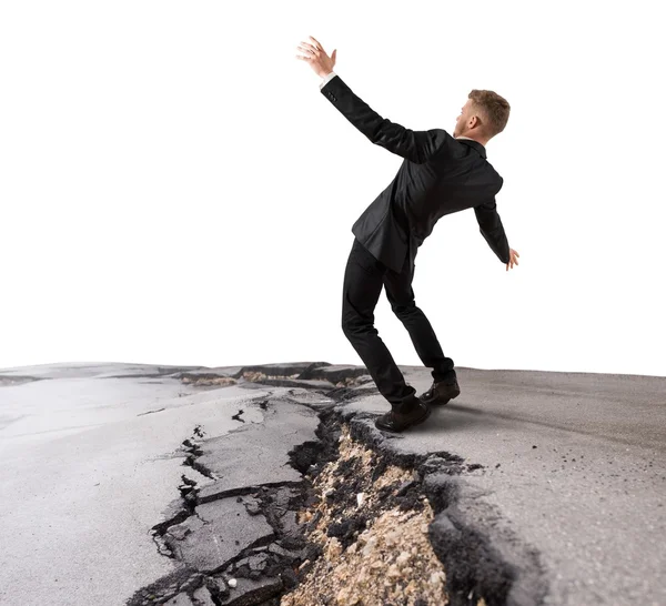 Zakenman overwinnen een diepe pauze — Stockfoto