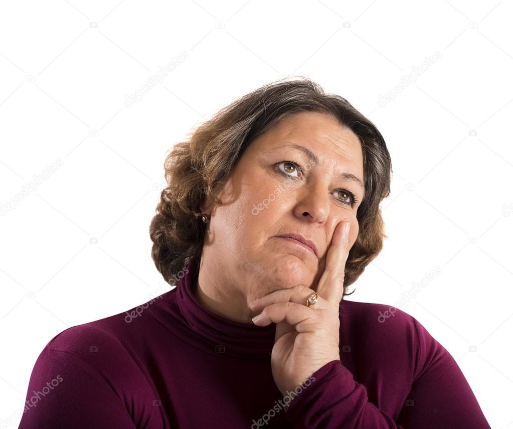 woman thinking about problems