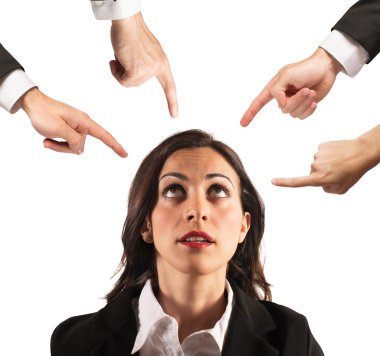 Businesswoman blamed by work colleagues