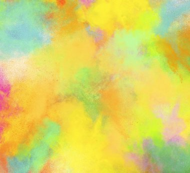 explosion colored powders and glittering