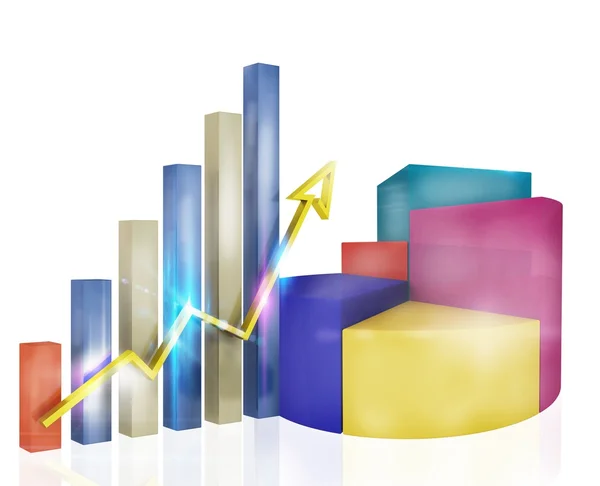 Analyse van winst met statistieken — Stockfoto