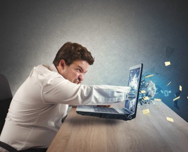 İşten stresli iş adamı