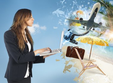İş kadını onun yaz tatili planları