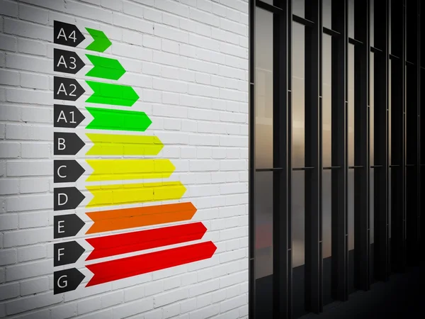 Grafiek energiecertificatie klasse — Stockfoto