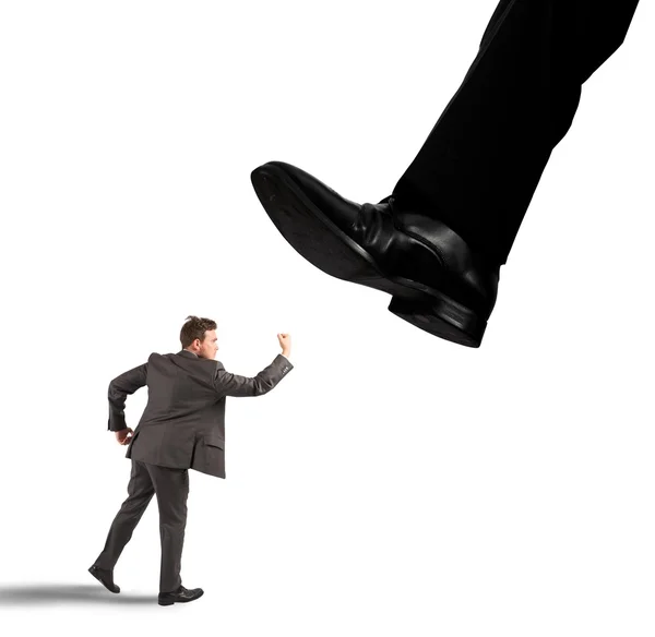 Businessman struggle against boss — Stock Photo, Image