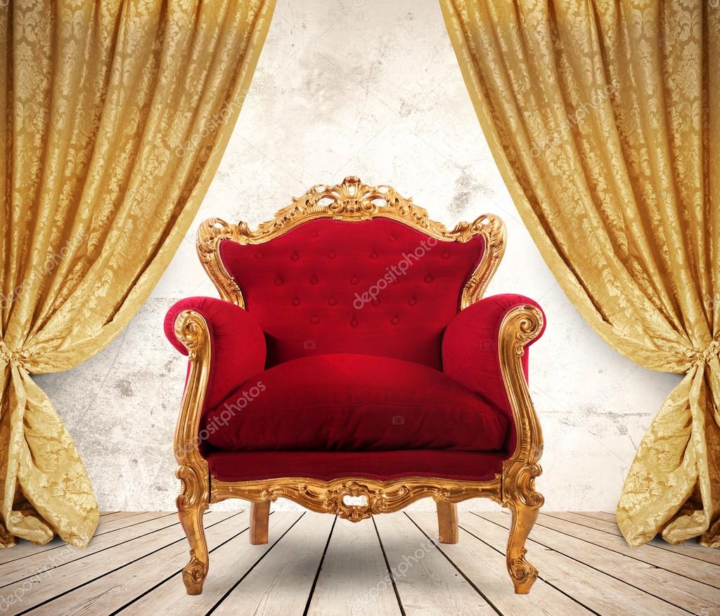 Room with royal armchair