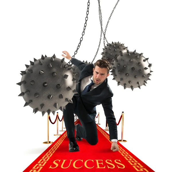 Businessman reaching  the success — Stock Photo, Image