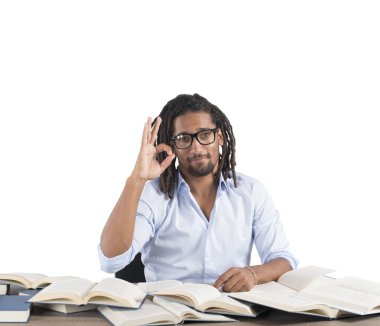 Ok işareti jest ile öğretmen