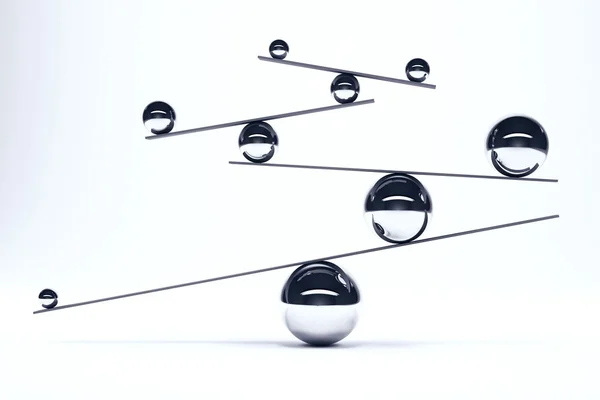 Eisenkugeln in perfekter Balance — Stockfoto