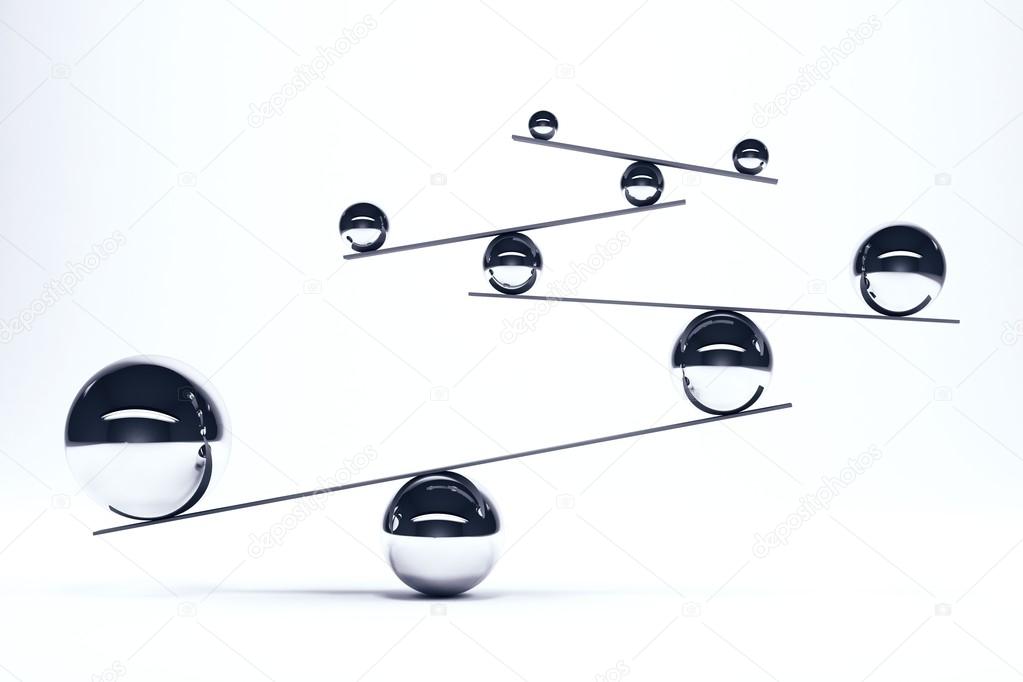 Iron balls in perfect balance