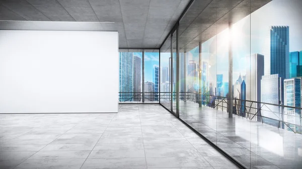 Modernes Büro in einem Wolkenkratzer — Stockfoto