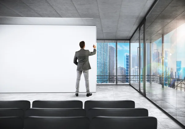 businessman writing in the meeting room