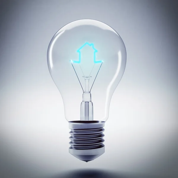 Bulb light with blue filament — Stock Photo, Image