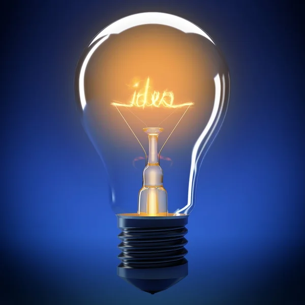 Bulb light idea — Stock Photo, Image