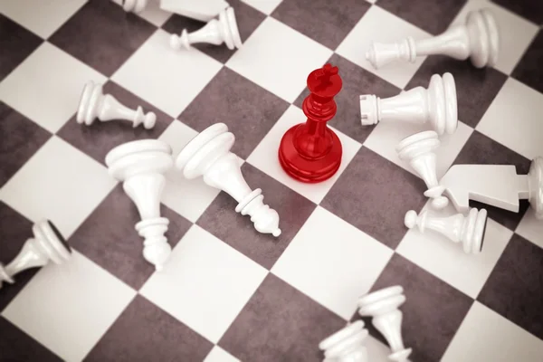 Κόκκινο πιόνι σκακιού — Φωτογραφία Αρχείου