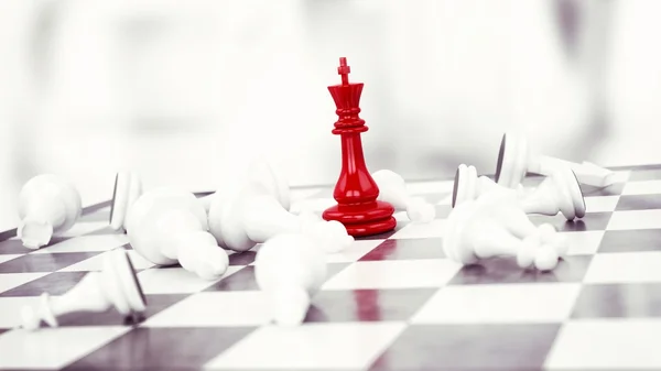 Červený pěšec šachové — Stock fotografie