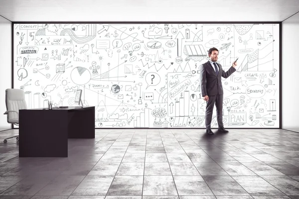 Businessman making a presentation — Stock Photo, Image