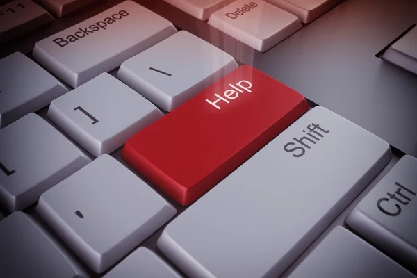 Keyboard with a help key — Stock Photo, Image