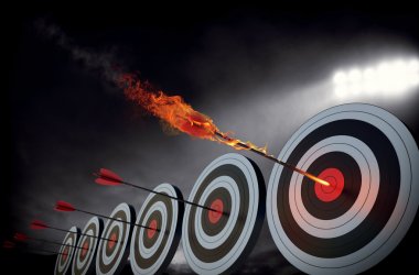 arrows hitting the targets clipart