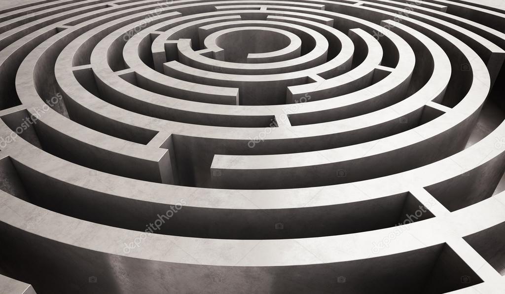Difficult circular maze
